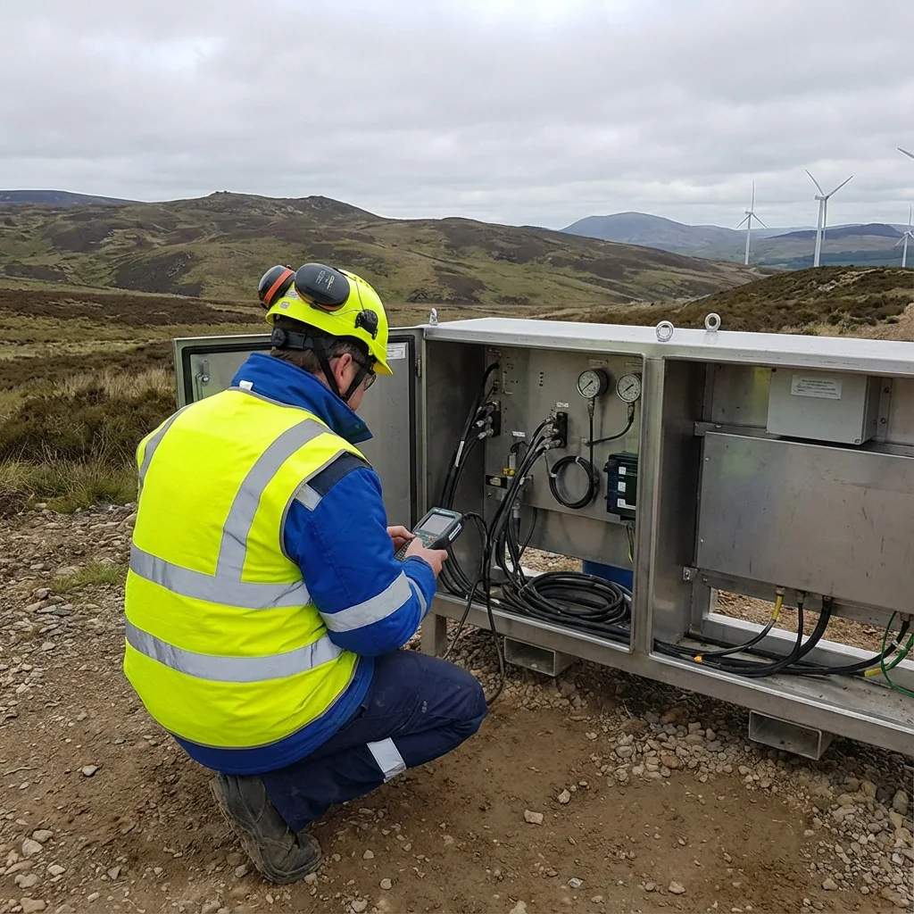 Technicien effectuant un prélévement terrain